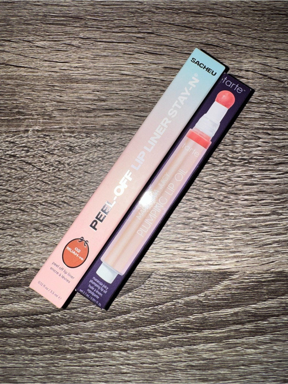 TARTE LIP PLUMPING OIL+SACHEU LIP STAIN 